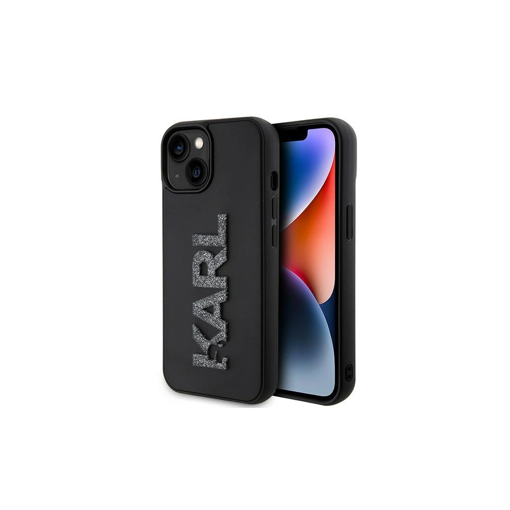 Hurtownia GSM - Etui Karl Lagerfeld KLHCP15S3DMBKCK Apple iPhone 15 hardcase 3D Rubber Glitter Logo negru/black - KLD1657 - {ean13} - Hurt