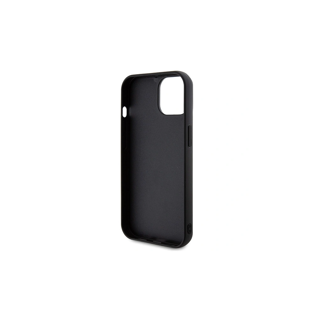Case Karl Lagerfeld KLHCP15S3DMBKCK Apple iPhone 15 Hardcase 3D Gummi Glitzer Logo schwarz/black
