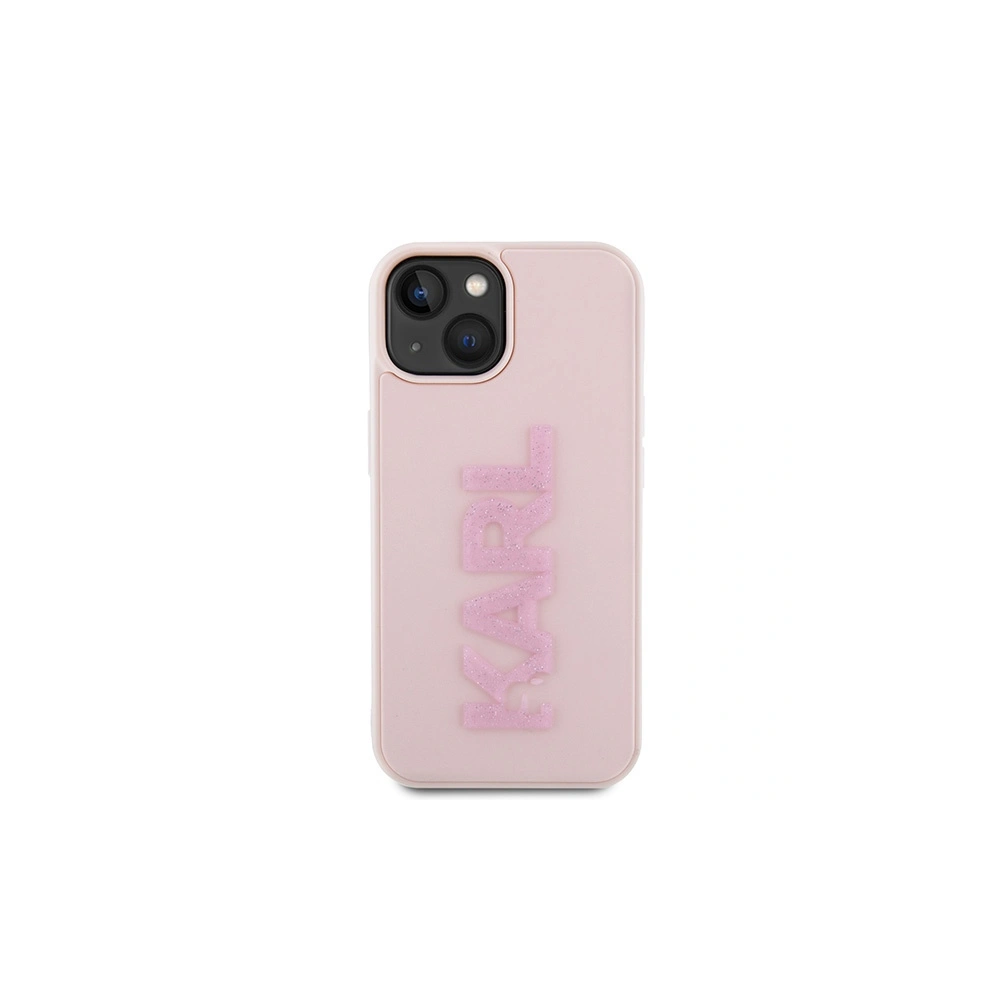 Hurtownia GSM - Etui Karl Lagerfeld KLHCP15S3DMBKCP Apple iPhone 15 hardcase 3D Rubber Glitter Logo różowy/pink - KLD1658 - {ean13} - Hurt