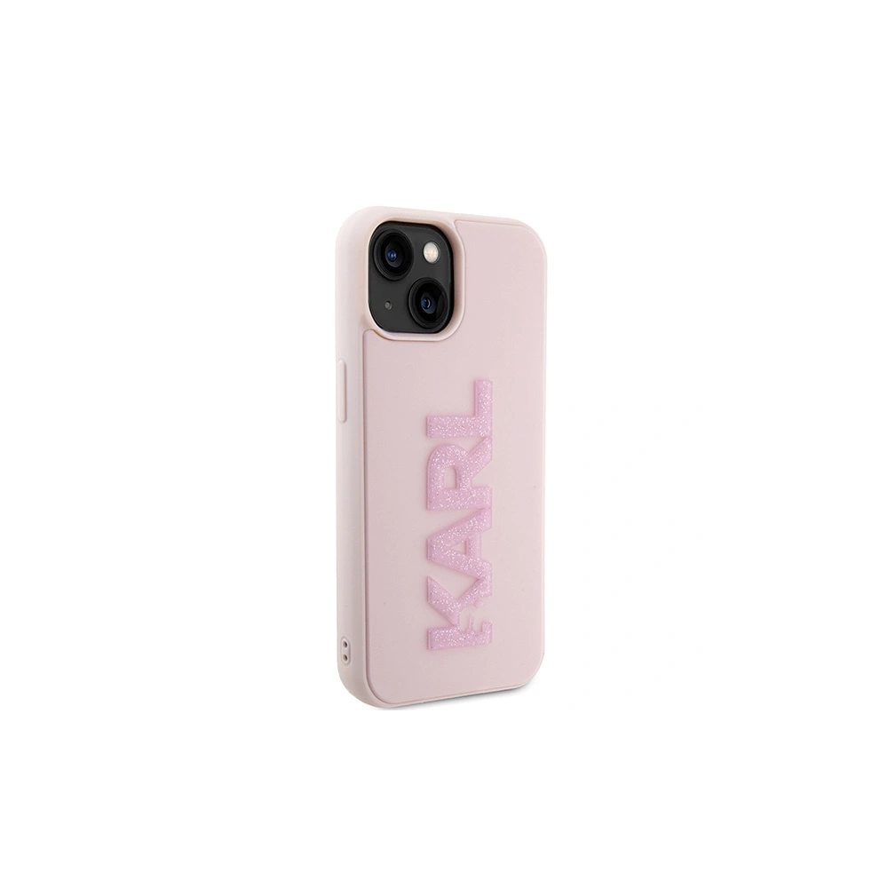 Hurtownia GSM - Etui Karl Lagerfeld KLHCP15S3DMBKCP Apple iPhone 15 hardcase 3D Rubber Glitter Logo różowy/pink - KLD1658 - {ean13} - Hurt