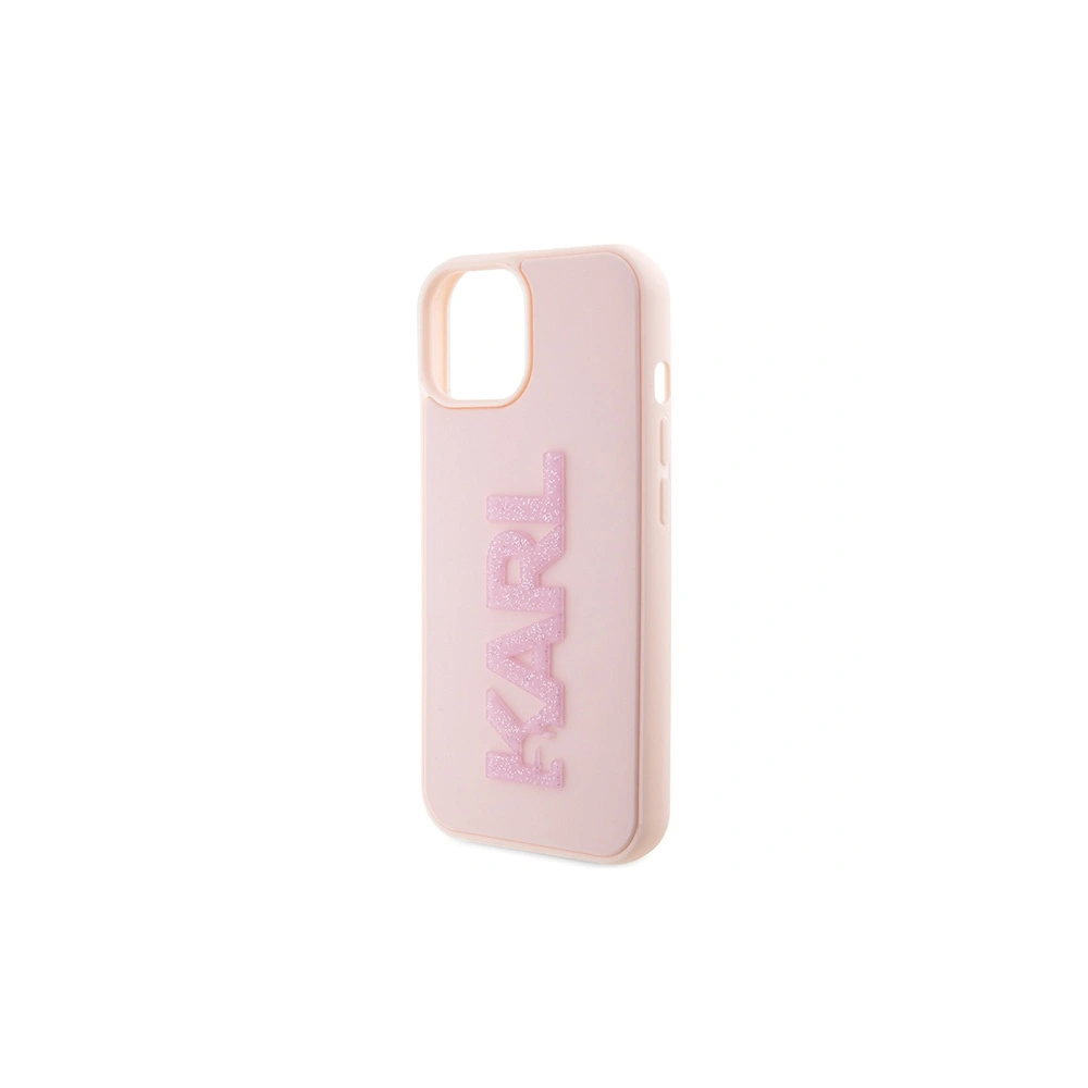 Hurtownia GSM - Etui Karl Lagerfeld KLHCP15S3DMBKCP Apple iPhone 15 hardcase 3D Rubber Glitter Logo różowy/pink - KLD1658 - {ean13} - Hurt