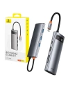 Adaptor Baseus Gleam hub 7w1 USB-C la 1x HDMI4K 60Hz + 3xUSB3.0 + 1xPD + 1xSD/TF (gri)
