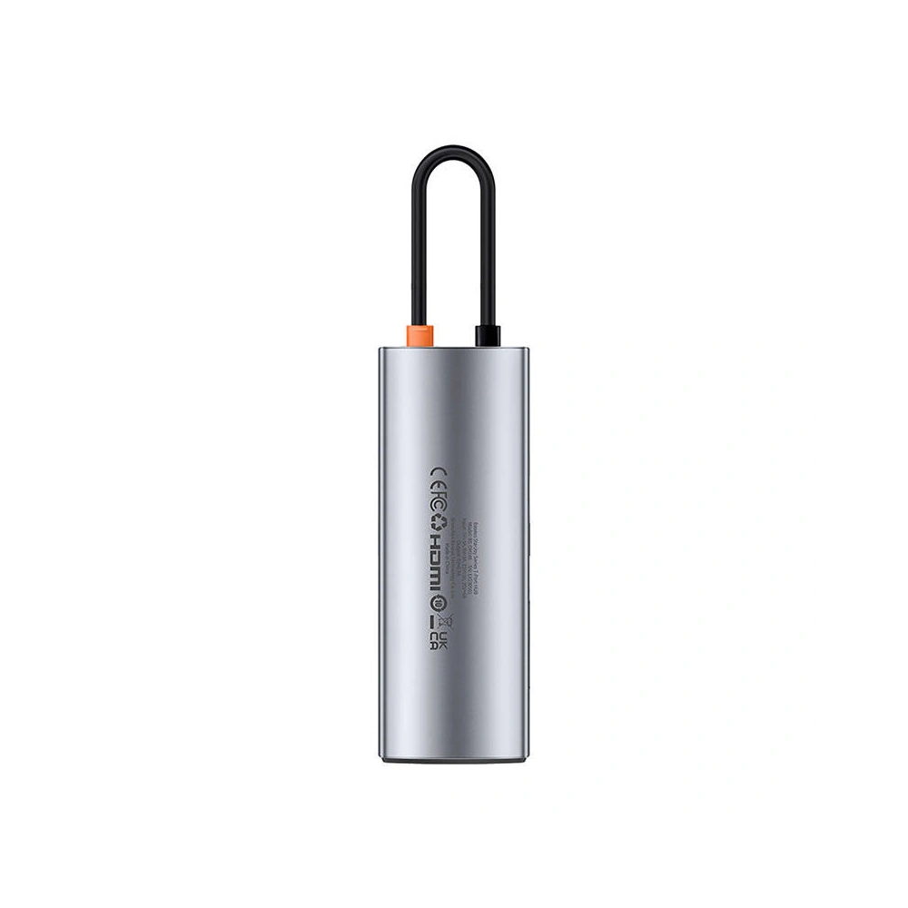 Hurtownia GSM - Adaptér Baseus Gleam hub 7v1 USB-C na 1x HDMI4K 60Hz+3xUSB3.0+1xPD+1xSD/TF (šedý) - BSU4560 - {ean13} - Hurt