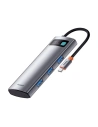 Hurtownia GSM - Adaptér Baseus Gleam hub 7v1 USB-C na 1x HDMI4K 60Hz+3xUSB3.0+1xPD+1xSD/TF (šedý) - BSU4560 - {ean13} - Hurt
