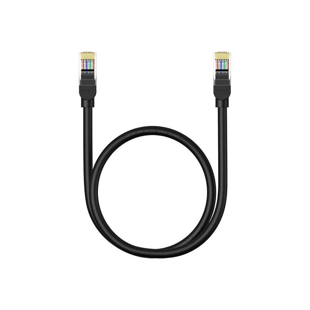 Hurtownia GSM - Hálózati kábel Baseus Ethernet CAT5 0,5m (fekete) - BSU4562 - {ean13} - Hurt