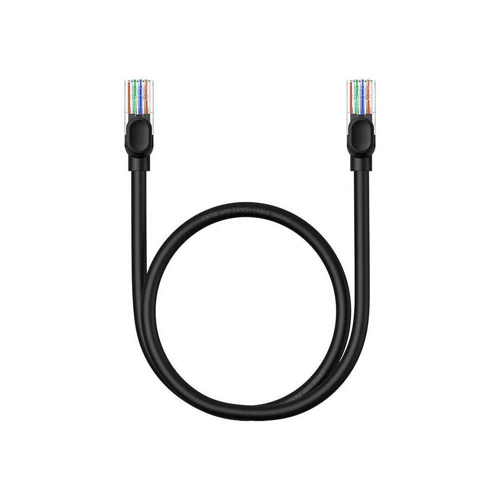 Hurtownia GSM - Hálózati kábel Baseus Ethernet CAT5 0,5m (fekete) - BSU4562 - {ean13} - Hurt