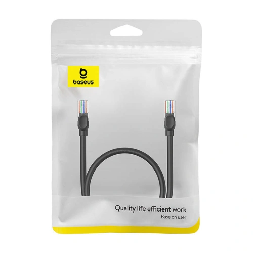 Kabel sieciowy Baseus Ethernet CAT5 0,5m (czarny)