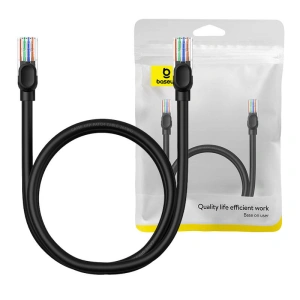 Hurtownia GSM - Hálózati kábel Baseus Ethernet CAT5 1m (fekete) - BSU4563 - {ean13} - Hurt
