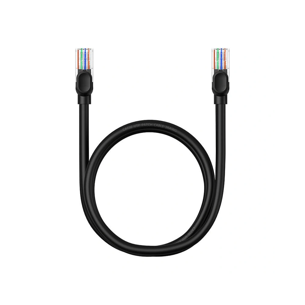 Hurtownia GSM - Kabel síťový Baseus Ethernet CAT5 1m (černý) - BSU4563 - {ean13} - Hurt