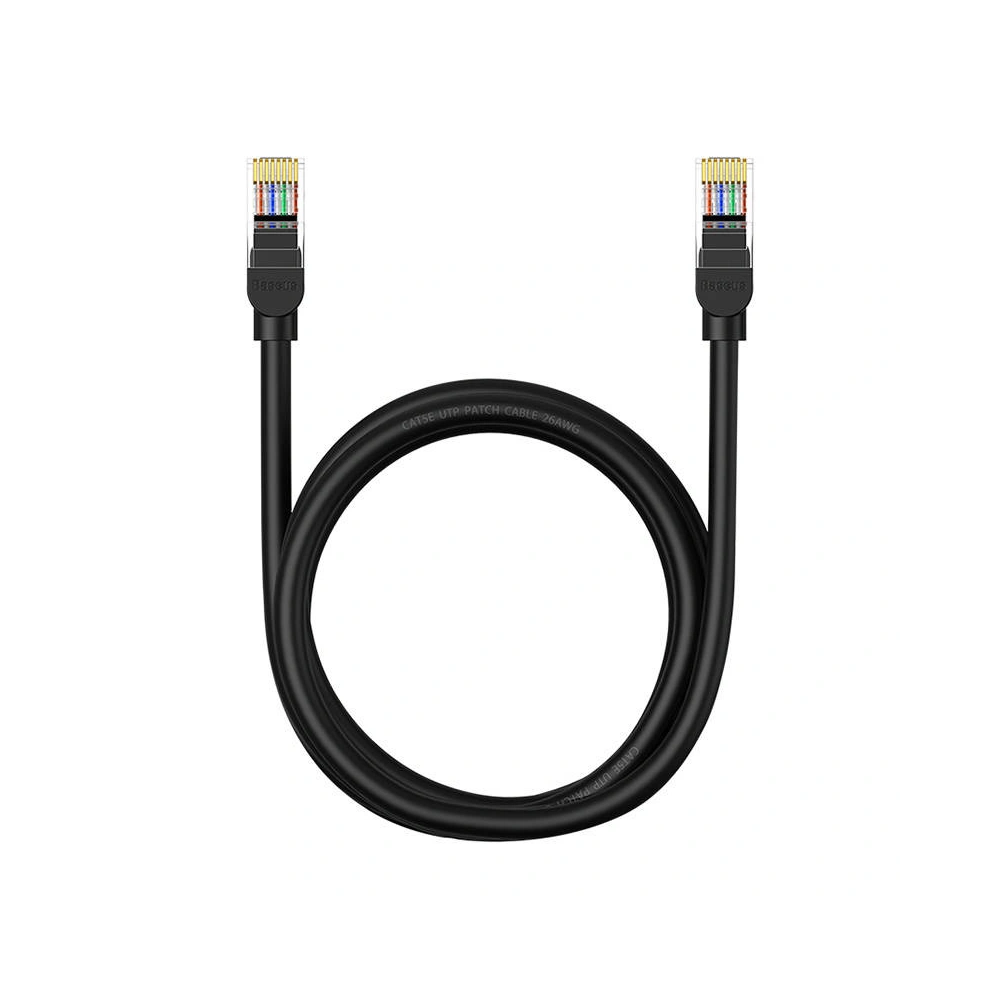 Hurtownia GSM - Hálózati kábel Baseus Ethernet CAT5 1,5m (fekete) - BSU4564 - {ean13} - Hurt