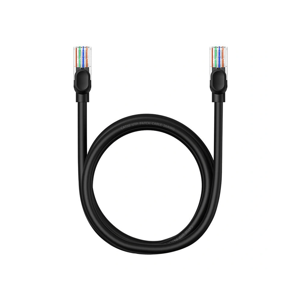 Hurtownia GSM - Hálózati kábel Baseus Ethernet CAT5 1,5m (fekete) - BSU4564 - {ean13} - Hurt