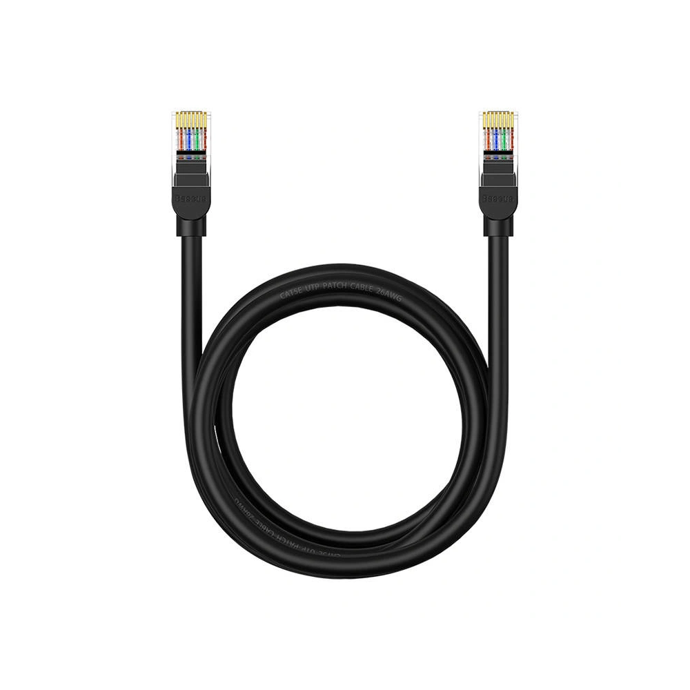 Hurtownia GSM - Hálózati kábel Baseus Ethernet CAT5 2m (fekete) - BSU4565 - {ean13} - Hurt