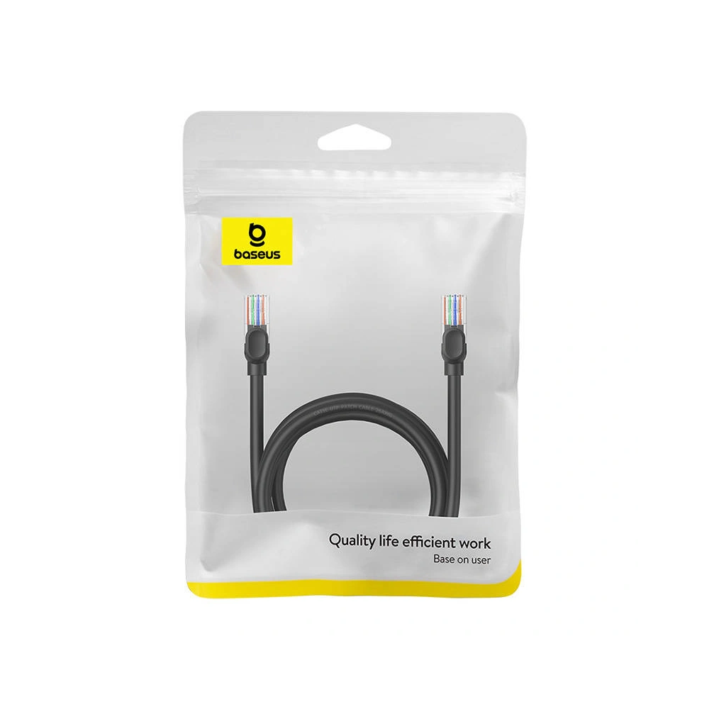 Hurtownia GSM - Hálózati kábel Baseus Ethernet CAT5 2m (fekete) - BSU4565 - {ean13} - Hurt