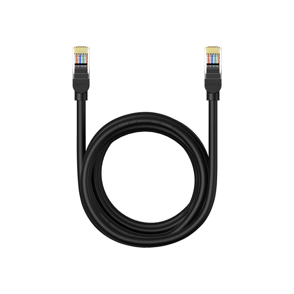 Hurtownia GSM - Cablul de rețea Baseus Ethernet CAT5 3m (negru) - BSU4566 - {ean13} - Hurt