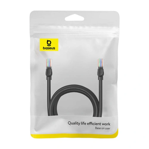 Kabel sieciowy Baseus Ethernet CAT5 3m (czarny)