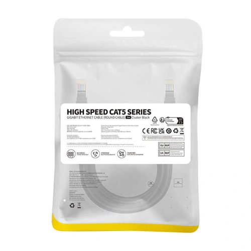 Kabel sieciowy Baseus Ethernet CAT5 3m (czarny)