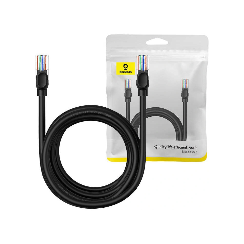 Hurtownia GSM - Cablul de rețea Baseus Ethernet CAT5 5m (negru) - BSU4567 - {ean13} - Hurt