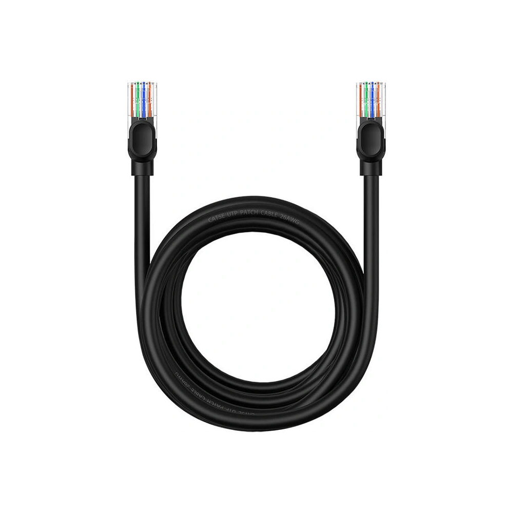 Hurtownia GSM - Kabel síťový Baseus Ethernet CAT5 5m (černý) - BSU4567 - {ean13} - Hurt