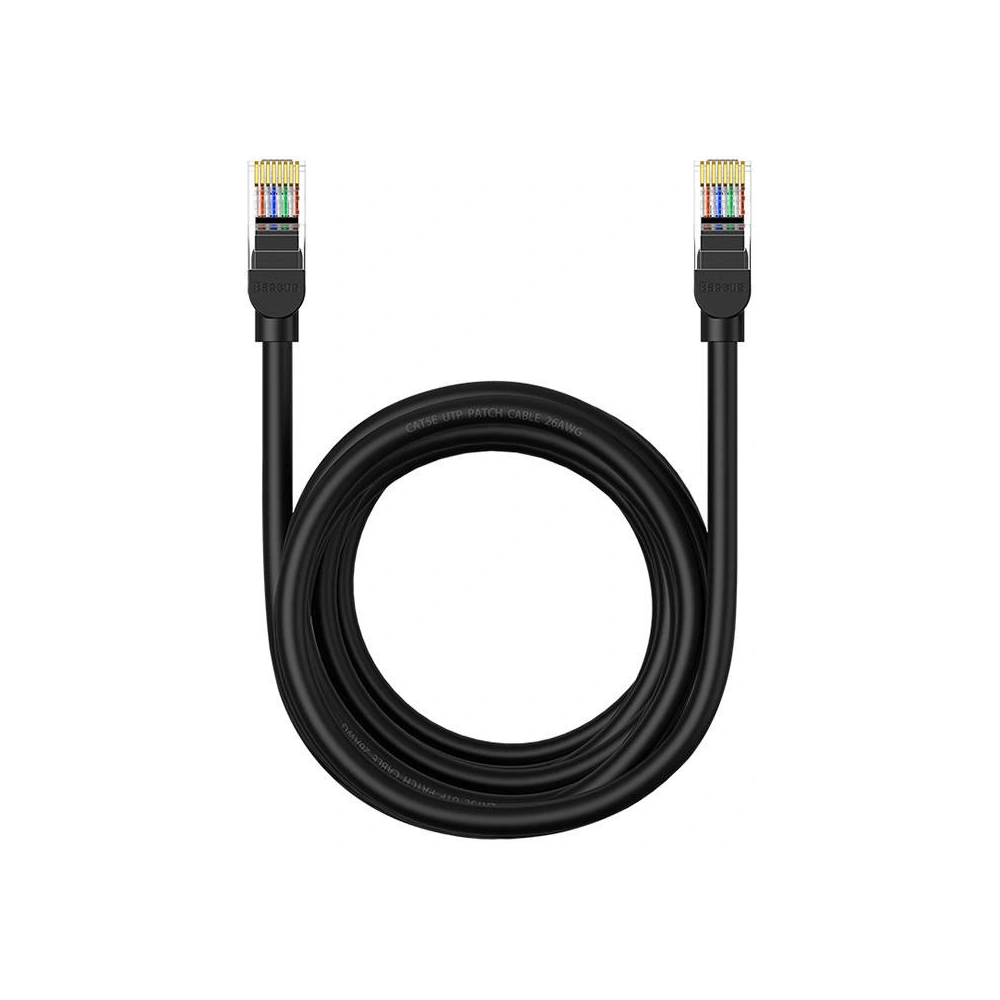 Hurtownia GSM - Cablul de rețea Baseus Ethernet CAT5 5m (negru) - BSU4567 - {ean13} - Hurt