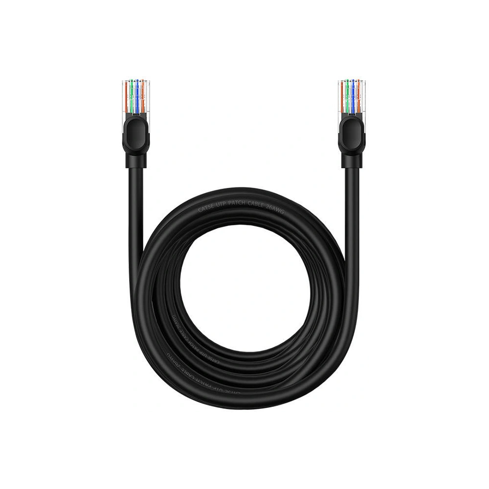 Hurtownia GSM - Hálózati kábel Baseus Ethernet CAT5 8m (fekete) - BSU4568 - {ean13} - Hurt