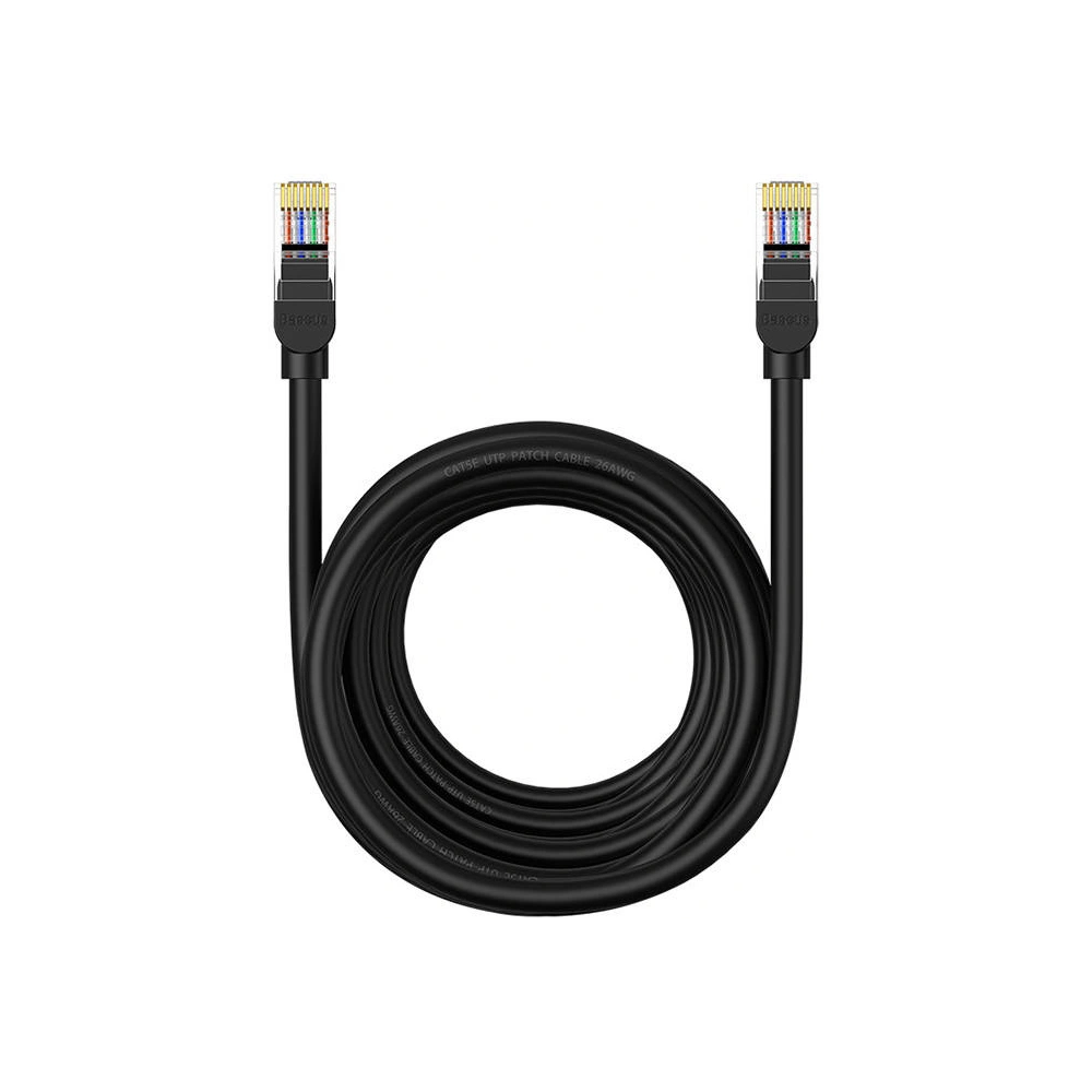 Hurtownia GSM - Hálózati kábel Baseus Ethernet CAT5 8m (fekete) - BSU4568 - {ean13} - Hurt