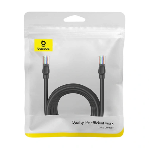 Kabel sieciowy Baseus Ethernet CAT5 8m (czarny)