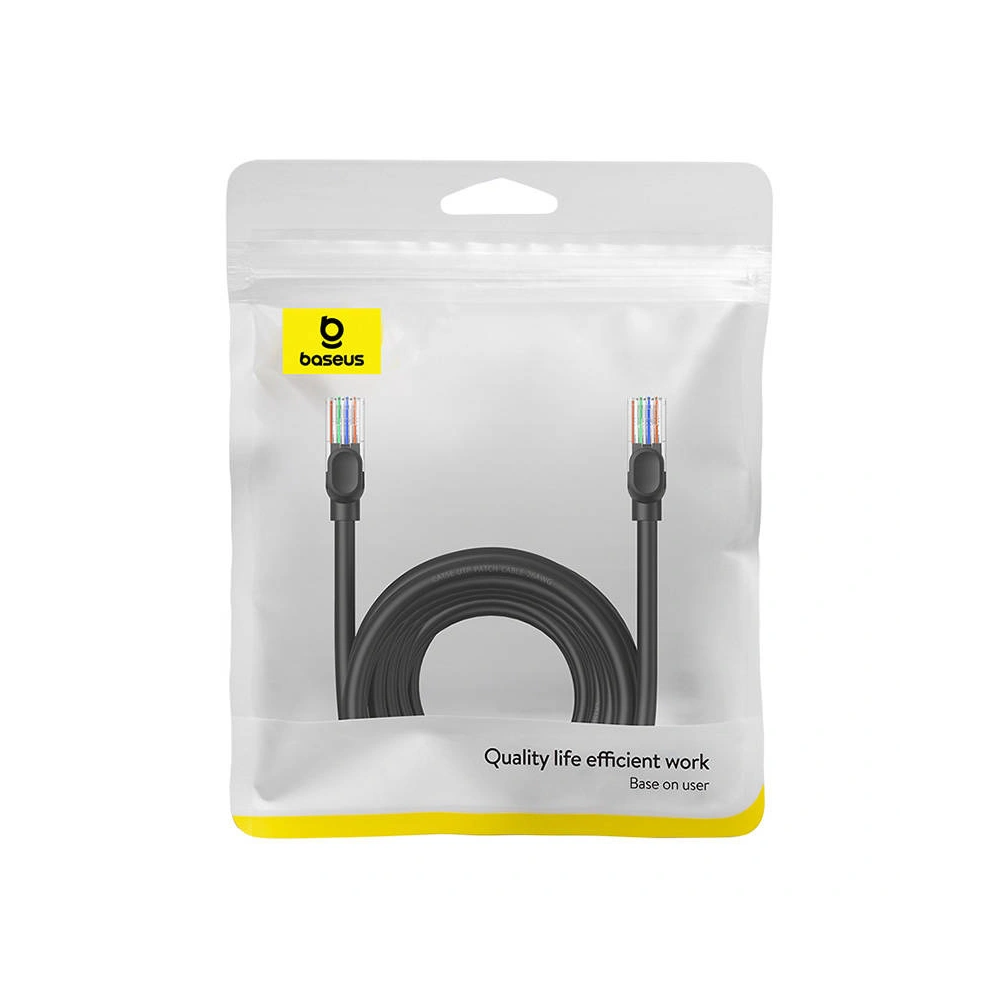 Hurtownia GSM - Cablul de rețea Baseus Ethernet CAT5 10m (negru) - BSU4569 - {ean13} - Hurt