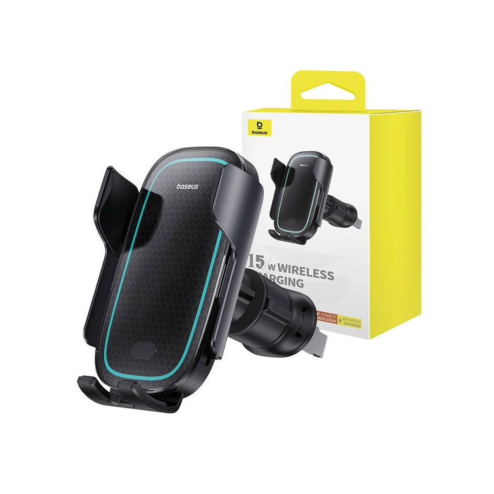 Hurtownia GSM - Upevnění do auta s nabíječkou do výdechu Baseus MilkyWay Pro 15W (černé) - BSU4572 - {ean13} - Hurt