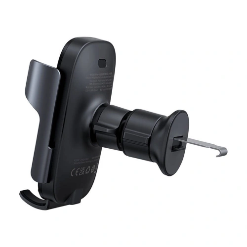 Uchwyt samochodowy z ładowarką do kratki nawiewu Baseus MilkyWay Pro 15W (czarny)