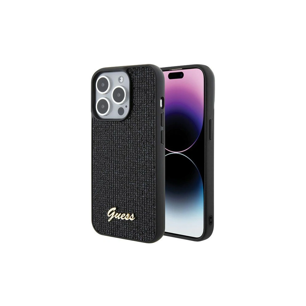 Hurtownia GSM - Etui Guess GUHCP15LPMSDGSK Apple iPhone 15 Pro hardcase Disco Metal Script negru/black - GUE2820 - {ean13} - Hurt