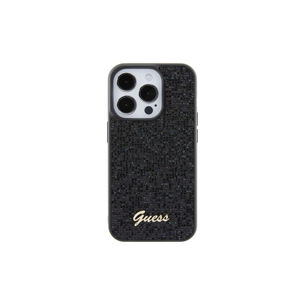 Hurtownia GSM - Etui Guess GUHCP15LPMSDGSK Apple iPhone 15 Pro hardcase Disco Metal Script negru/black - GUE2820 - {ean13} - Hurt