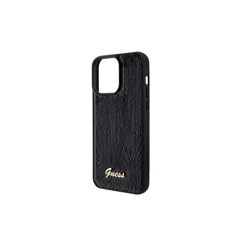 Hurtownia GSM - Etui Guess GUHCP15LPSFDGSK Apple iPhone 15 Pro hardcase Sequin Script Metal czarny/black - GUE2821 - {ean13} - Hurt