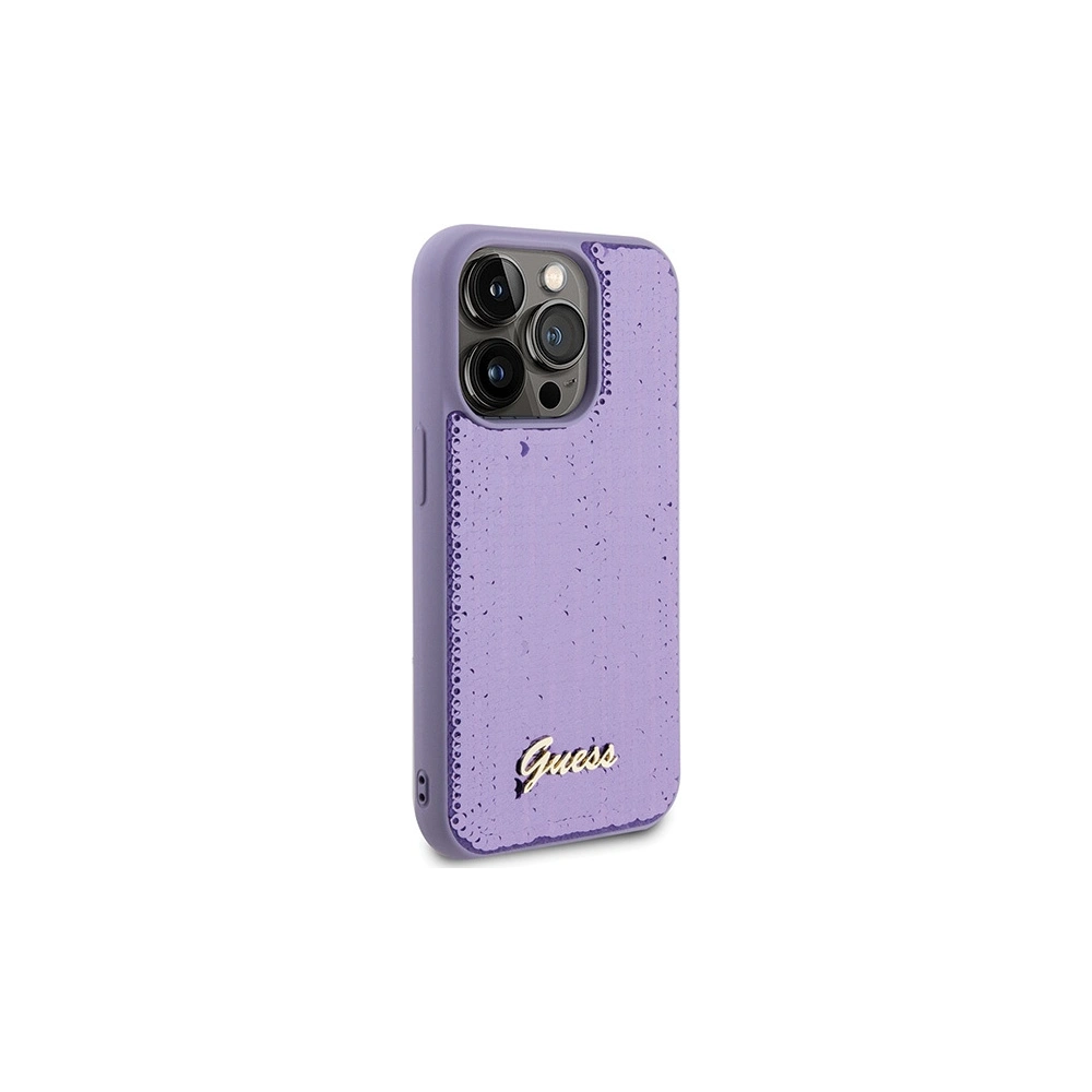 Hurtownia GSM - Etui Guess GUHCP15LPSFDGSU Apple iPhone 15 Pro hardcase Sequin Script Metal fialový/purple - GUE2823 - {ean13} - Hurt