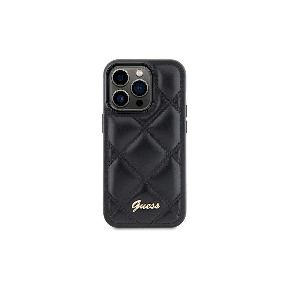 Hurtownia GSM - Etui Guess GUHCP15LPSQSQSK Apple iPhone 15 Pro hardcase cu logo metalic matlasat negru/black - GUE2824 - {ean13} - Hurt