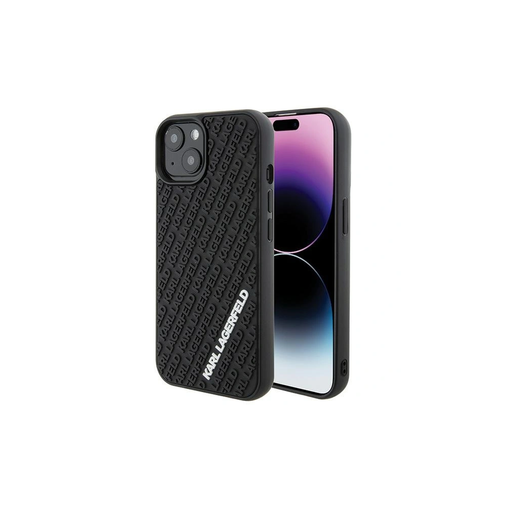 Hurtownia GSM - Etui Karl Lagerfeld KLHCP15S3DMKRLK Apple iPhone 15 hardcase 3D Rubber Multi Logo černý/black - KLD1659 - {ean13} - Hurt