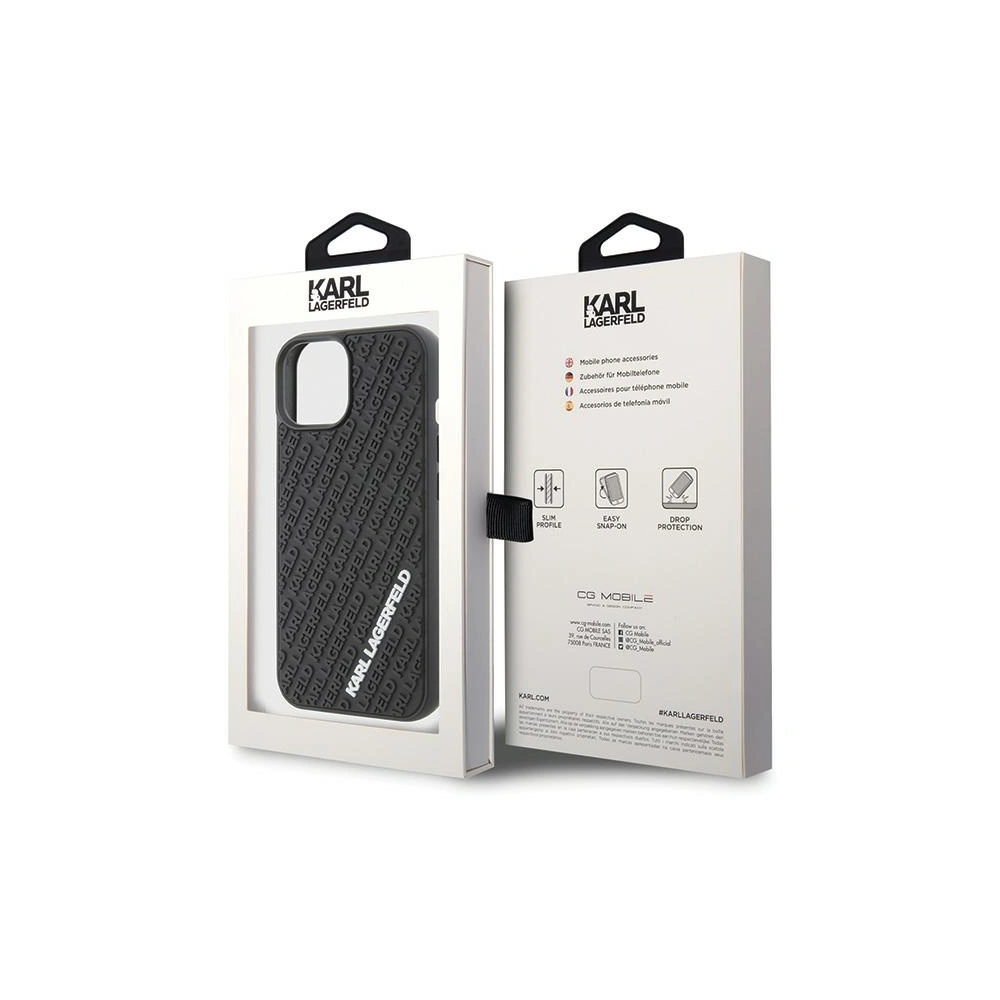 Hurtownia GSM - Etui Karl Lagerfeld KLHCP15S3DMKRLK Apple iPhone 15 hardcase 3D Rubber Multi Logo černý/black - KLD1659 - {ean13} - Hurt