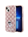 Etui Karl Lagerfeld KLHCP15SHNCMKLP Apple iPhone 15 kemény tok Monogram Choupette rózsaszín/pink