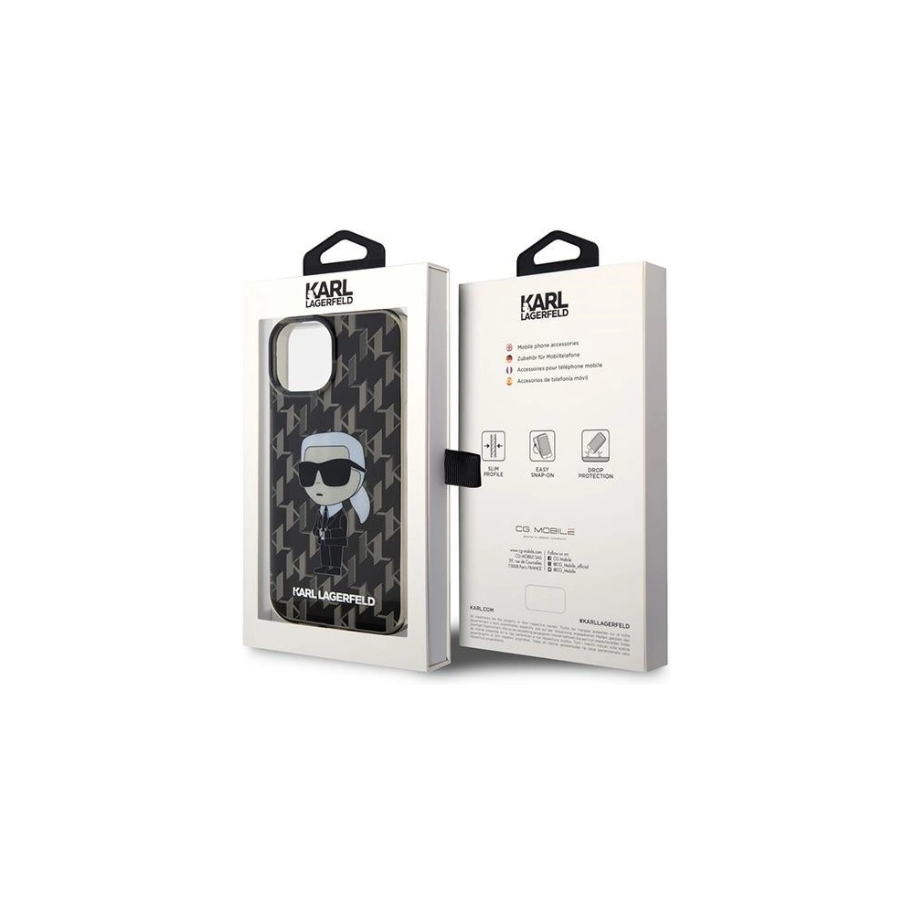 Wholesale Karl Lagerfeld KLHCP15SHNKMKLK Apple iPhone 15 hardcase Monogram Ikonik transparent - KLD1662 - {ean13} - Hurt