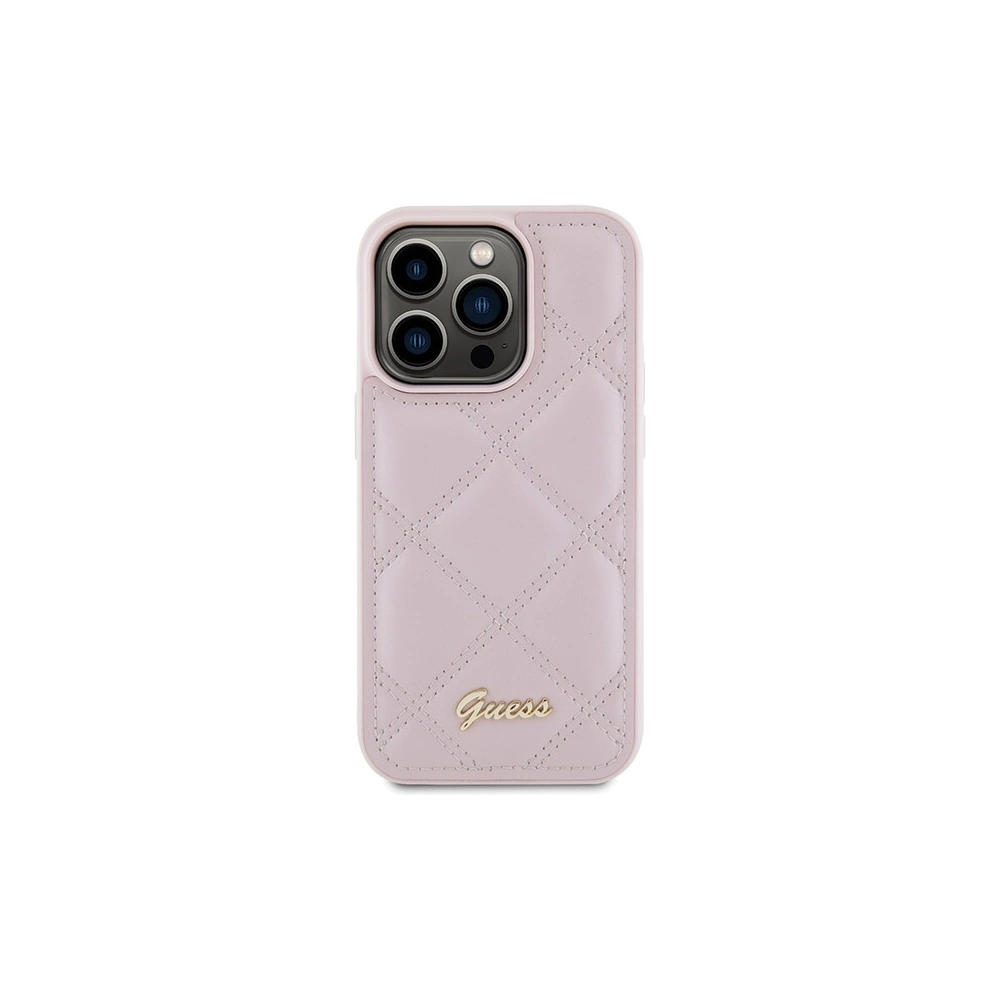 Hurtownia GSM - Case Guess GUHCP15LPSQSQSP Apple iPhone 15 Pro Hardcase Quilted Metal Logo rosa/pink - GUE2825 - {ean13} - Hurt