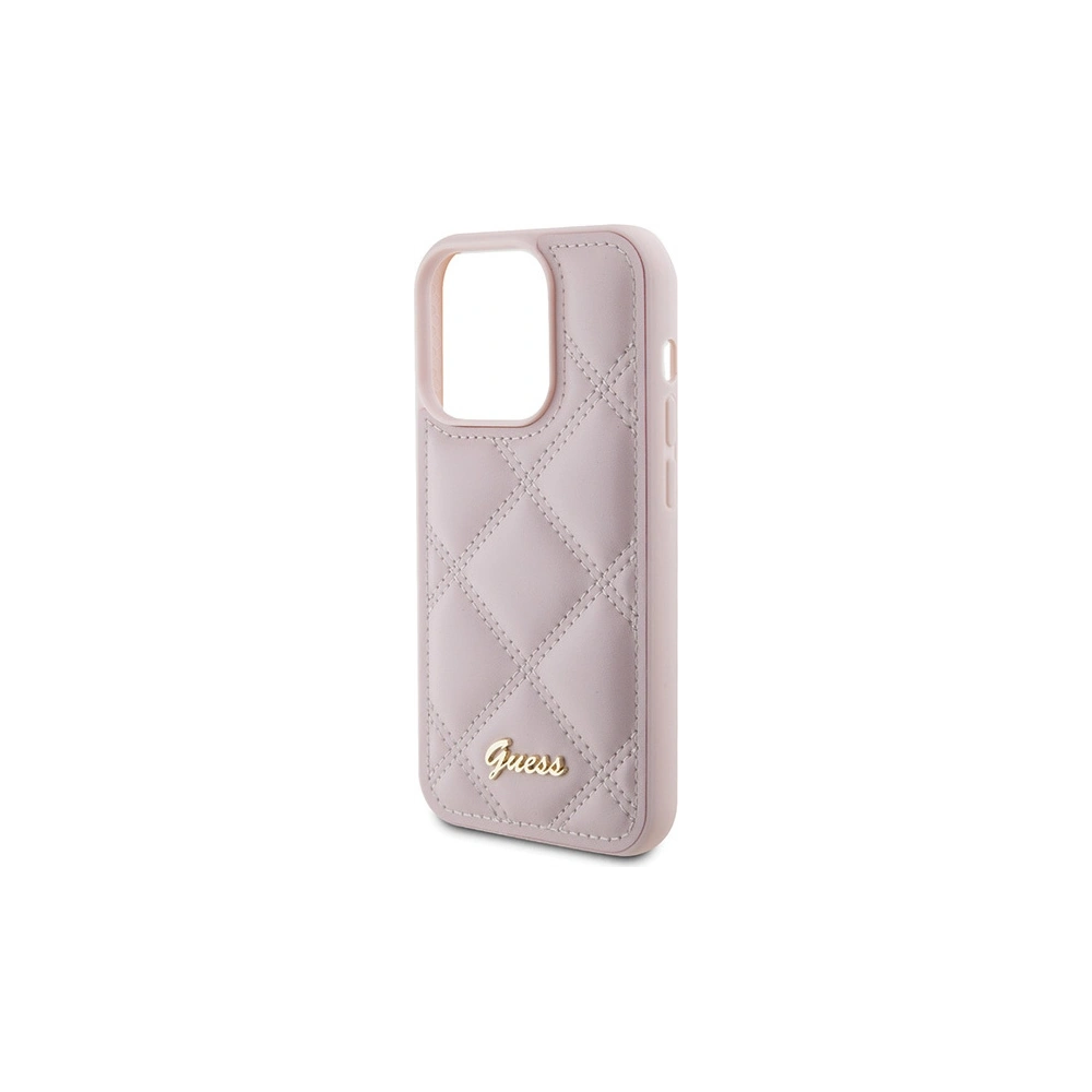 Hurtownia GSM - Case Guess GUHCP15LPSQSQSP Apple iPhone 15 Pro Hardcase Quilted Metal Logo rosa/pink - GUE2825 - {ean13} - Hurt