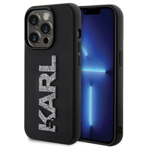 Karl Lagerfeld Distributor - 3666339166625 - KLD1665 - Karl Lagerfeld KLHCP15X3DMBKCK Apple iPhone 15 Pro Max hardcase 3D Rubber Glitter Logo black - B2B homescreen