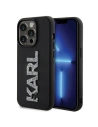 Etui Karl Lagerfeld KLHCP15X3DMBKCK Apple iPhone 15 Pro Max hardcase 3D Rubber Glitter Logo negru/black