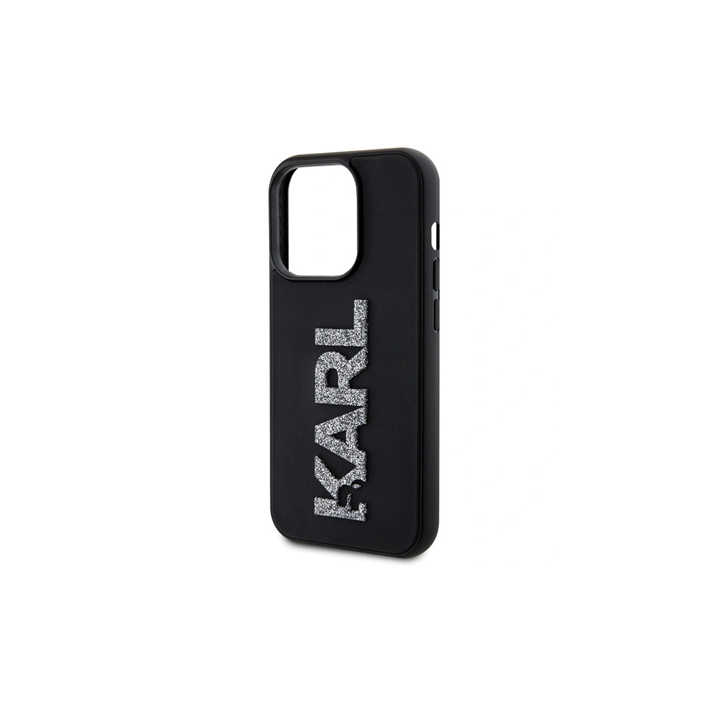 Hurtownia GSM - Case Karl Lagerfeld KLHCP15X3DMBKCK Apple iPhone 15 Pro Max Hardcase 3D Gummi Glitzer Logo schwarz/black - KLD1665 - {ean13} - Hurt