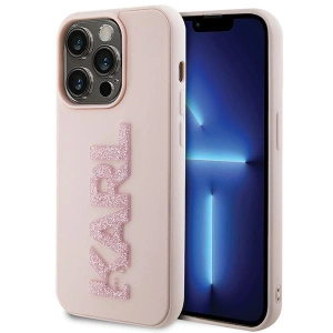 Hurtownia GSM - Etui Karl Lagerfeld KLHCP15X3DMBKCP Apple iPhone 15 Pro Max hardcase 3D Rubber Glitter Logo różowy/pink - KLD1666 - {ean13} - Hurt