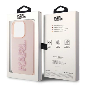 Hurtownia GSM - Etui Karl Lagerfeld KLHCP15X3DMBKCP Apple iPhone 15 Pro Max hardcase 3D Rubber Glitter Logo różowy/pink - KLD1666 - {ean13} - Hurt