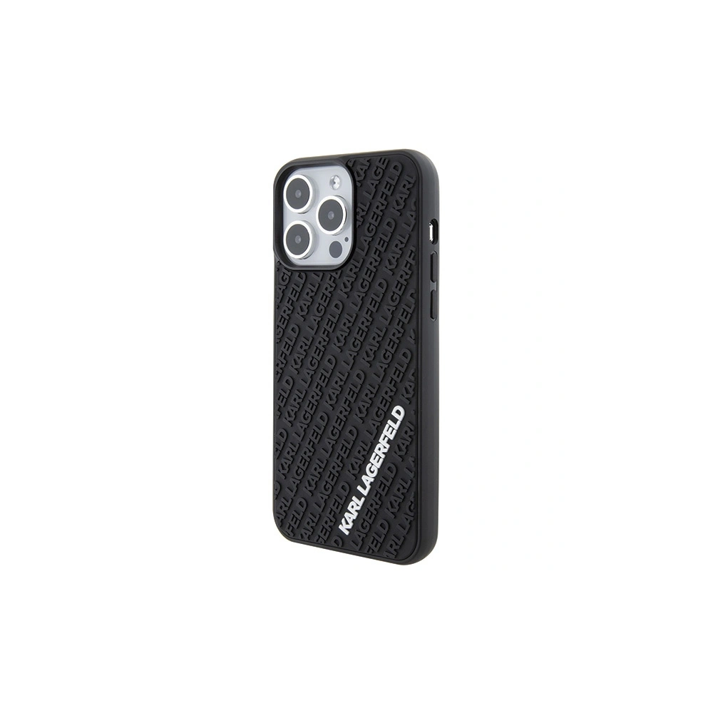 Hurtownia GSM - Case Karl Lagerfeld KLHCP15X3DMKRLK Apple iPhone 15 Pro Max Hardcase 3D Gummi Multi-Logo schwarz/black - KLD1667 - {ean13} - Hurt