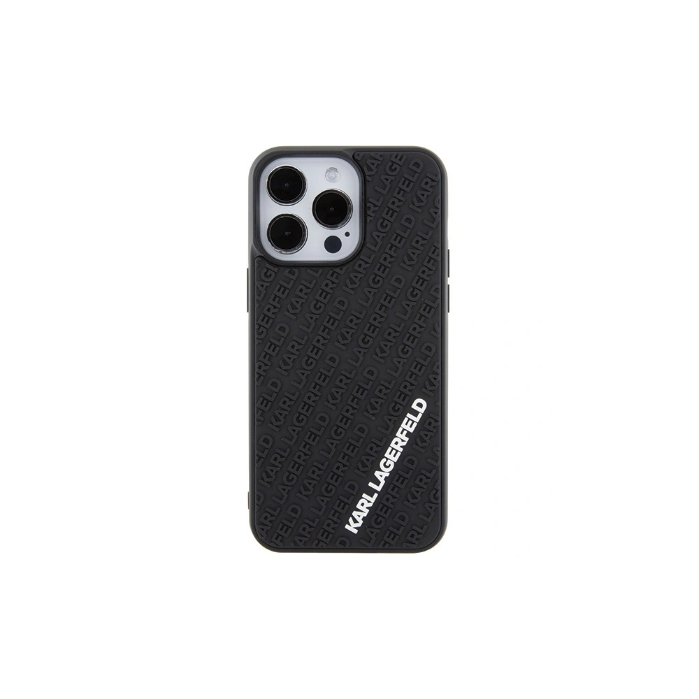 Hurtownia GSM - Case Karl Lagerfeld KLHCP15X3DMKRLK Apple iPhone 15 Pro Max Hardcase 3D Gummi Multi-Logo schwarz/black - KLD1667 - {ean13} - Hurt