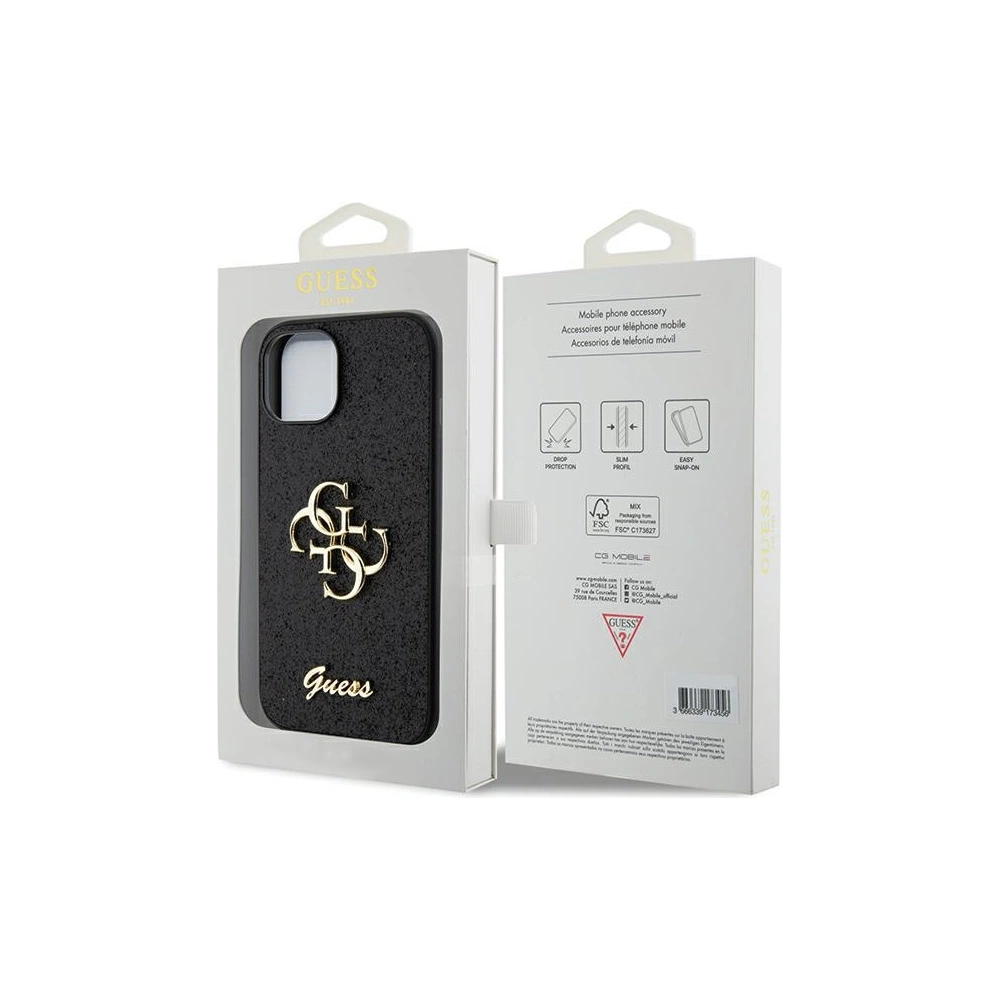 Hurtownia GSM - Etui Guess GUHCP15MHG4SGK Apple iPhone 15 Plus / 14 Plus hardcase Glitter Script Big 4G negru/black - GUE2831 - {ean13} - Hurt