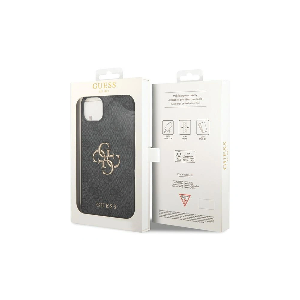 Hurtownia GSM - Etui Guess GUHCP15S4GMGGR Apple iPhone 15 hardcase 4G Big Metal Logo gri/grey - GUE2832 - {ean13} - Hurt