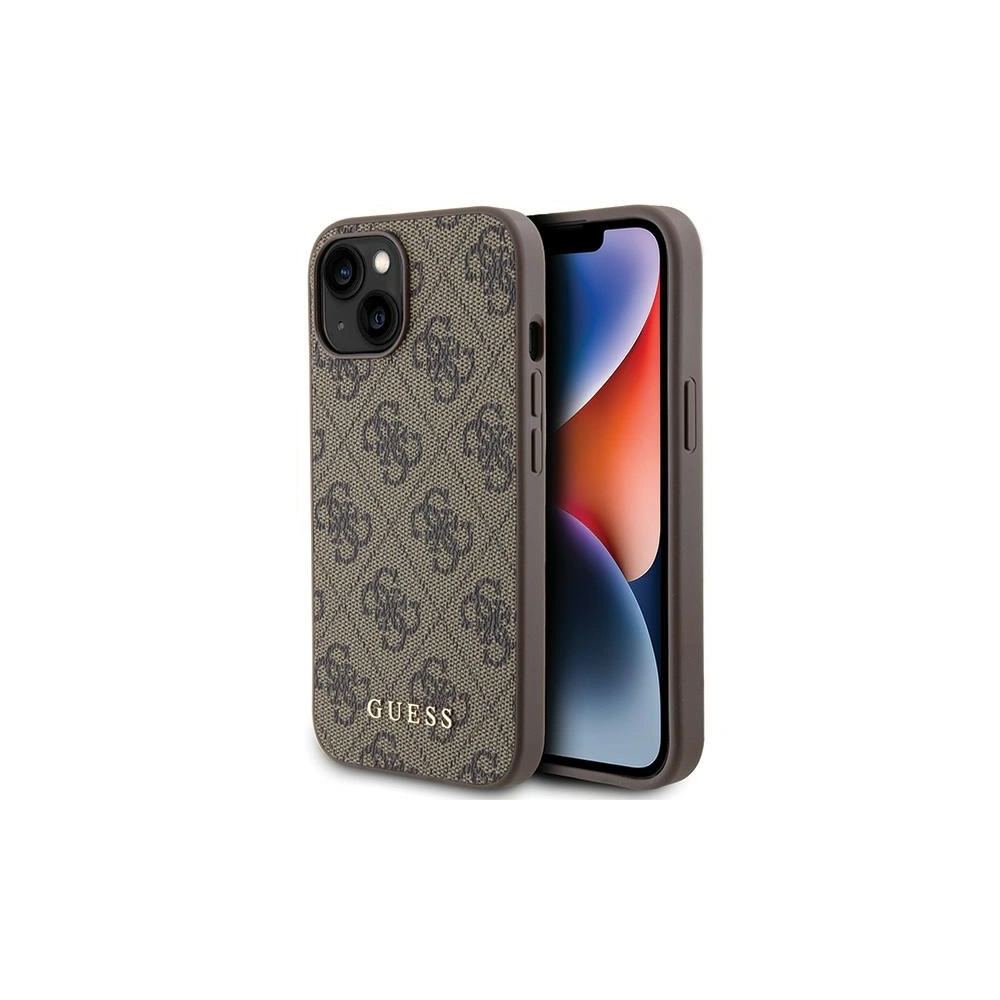 Hurtownia GSM - Etui Guess GUHCP15SG4GFBR Apple iPhone 15 husă rigidă 4G Metal Gold Logo maro/brown - GUE2834 - {ean13} - Hurt